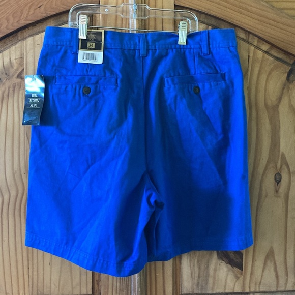 Men’s Bill Robin Son royal blue pleated front shorts size 34 - NWT - Picture 7 of 7